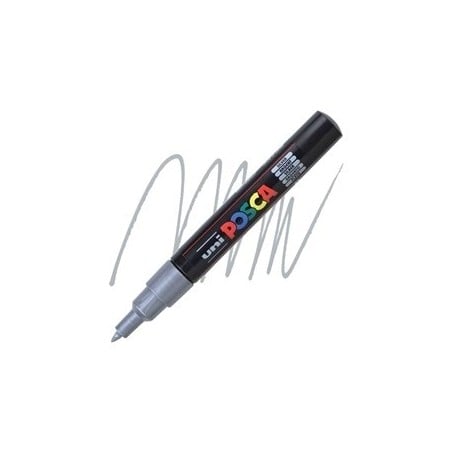 POSCA - PC1M Extra-Fine - Metallic Silver - Acrylic Maker