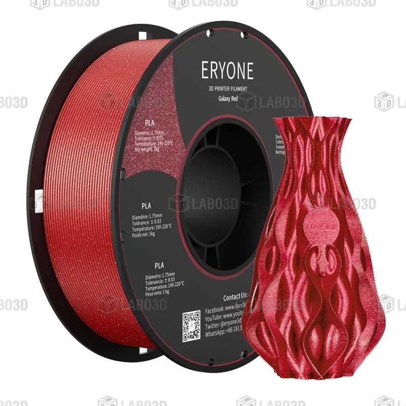 Eryone - PLA Galaxy - Red - 1.75mm - 1 Kg Eryone - PLA Galaxy - Red - 1.75mm - 1 Kg