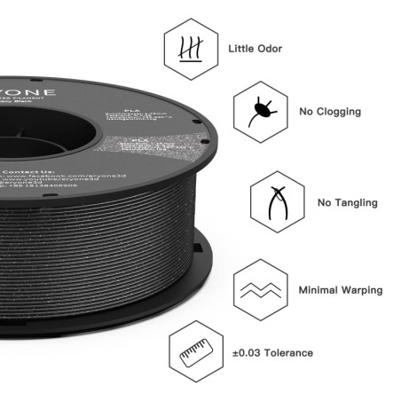 Eryone - PLA Galaxy - Noir (Black) - 1.75mm - 1 Kg