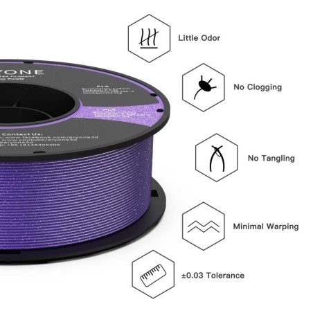 Eryone - PLA Galaxy - Violet (Purple) - 1.75mm - 1 Kg