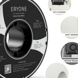 Eryone - PLA Matte - White - 1.75mm - 1 Kg