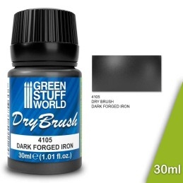 Green Stuff Word - Brossage à Sec Métallique - Dark Forged Iron - 4105