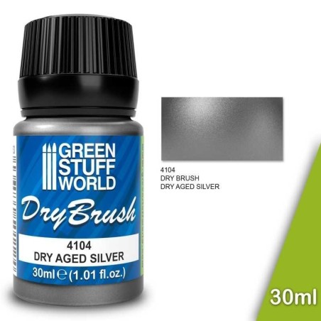 Green Stuff Word - Metallic Dry Brush - Dry Aged Silver - 4104