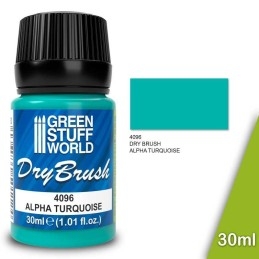 Green Stuff Word - Brossage à Sec - Alpha Turquoise - 4096