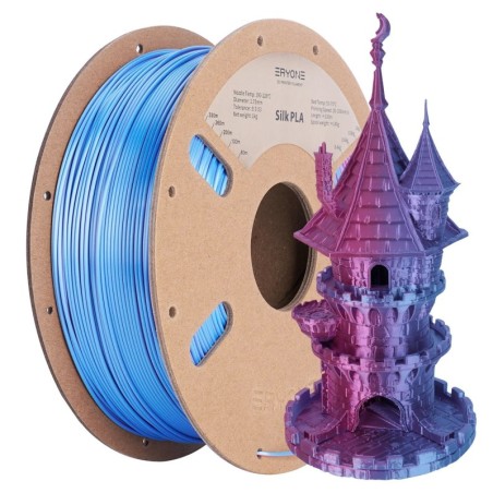 Eryone - PLA Silk Dual-Color - Rose Red & Light Blue - 1.75mm - 1 Kg