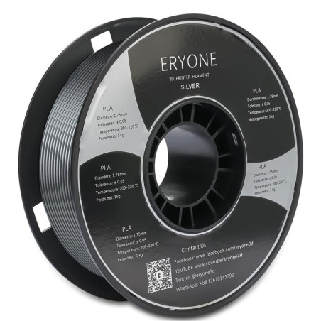 Eryone - PLA Standard - Silver - 1.75mm - 1 Kg