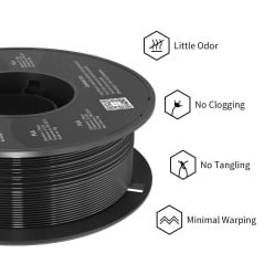 Eryone - PLA Standard - Noir Brillant (Bright Black) - 1.75mm - 1 Kg
