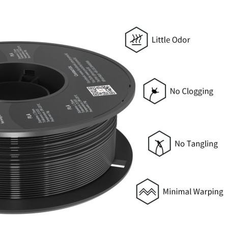 Eryone - PLA Standard - Bright Black - 1.75mm - 1 Kg