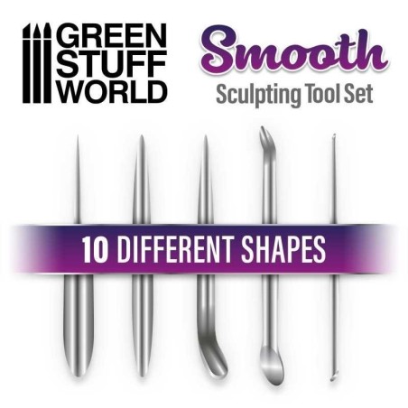 Green Stuff Word - 5x Outils de Sculpture - SMOOTH - 3127