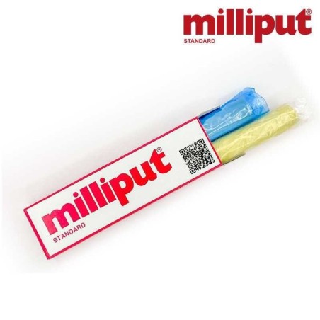 Milliput - two-component standard grain epoxy paste - Yellow Gray