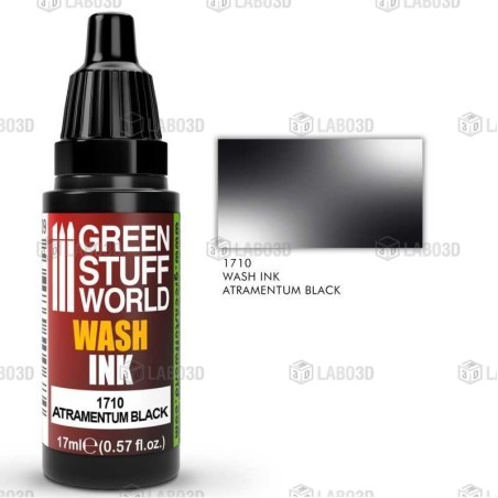 Green Stuff Word - Encre Wash - Antramentum Black - 1710