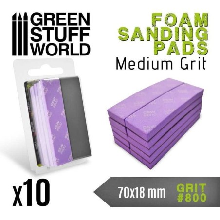 Green Stuff World - Foam Sanding Pads - 800 grit - 10772