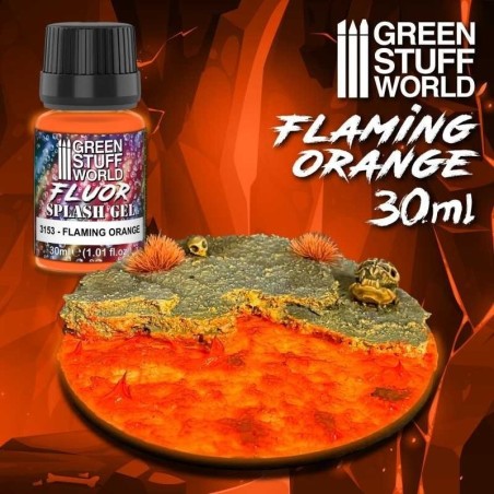 Green Stuff Word - Splash Gel - Flaming Orange - 3153