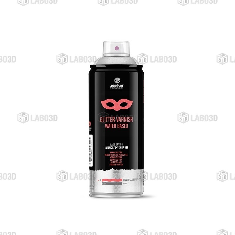 MTN PRO vernis glitter à paillettes - Argent - 400ml MTN PRO vernis glitter à paillettes - Argent - 400ml
