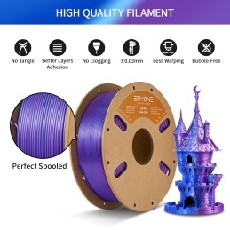 Eryone - PLA Silk Dual-Color - Violet & Bleu (Purple & Blue) - 1.75mm - 1 Kg