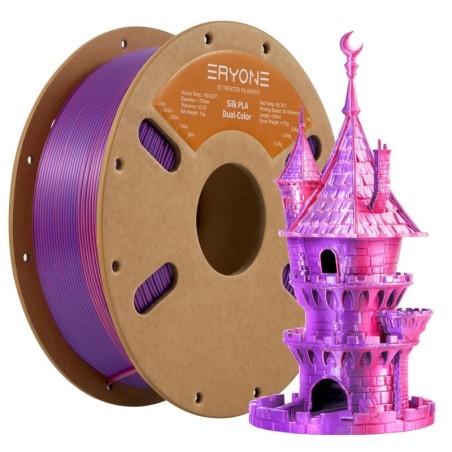 Eryone - PLA Silk Dual-Color - Orange Rouge & Violet (Orange Red & Purple) - 1.75mm - 1 Kg
