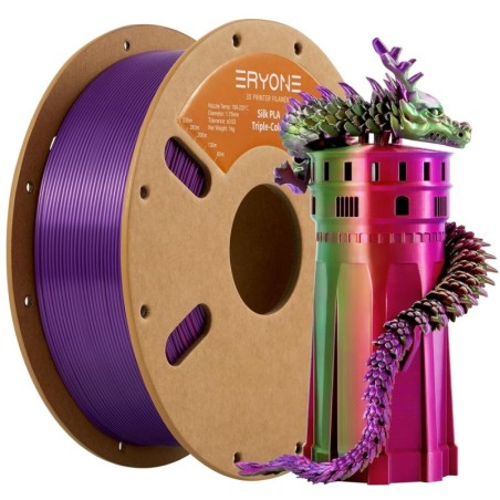 Eryone - PLA Silk Triple-Color - Rouge & Violet & Vert (Red & Purple & Green) - 1.75mm - 1 Kg