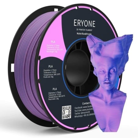 Eryone - PLA Matte Dual-Color - Bleu & Violet (Blue & Purple) - 1.75mm - 1 Kg