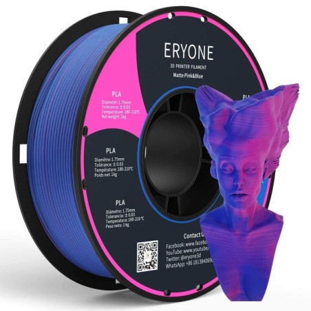 Eryone - PLA Matte Dual-Color - Pink & Blue - 1.75mm - 1 Kg
