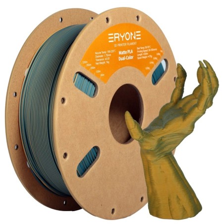 Eryone - PLA Matte Dual-Color - Dusty Blue & Mustard Yellow - 1.75mm - 1 Kg
