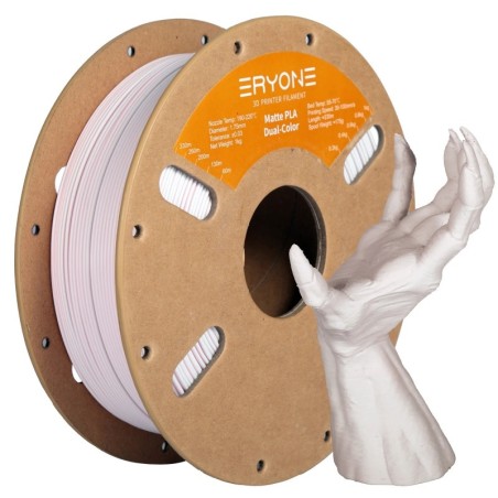 Eryone - PLA Matte Dual-Color - Pink & White - 1.75mm - 1 Kg