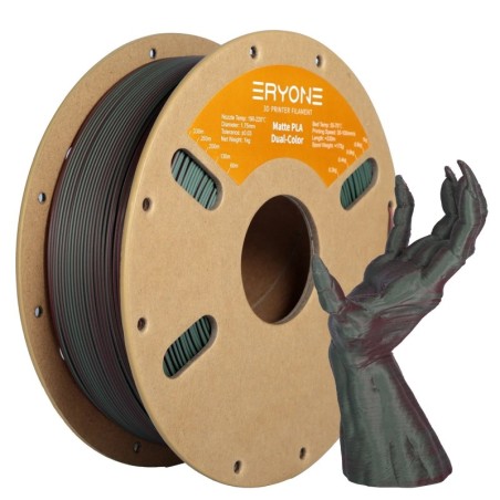 Eryone - PLA Matte Dual-Color - Rose poussiéreuse & Vert sauge (Dusty Rose & Sage Green) - 1.75mm - 1 Kg