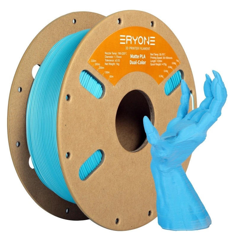 Eryone - PLA Matte Dual-Color - Blue & White - 1.75mm - 1 Kg