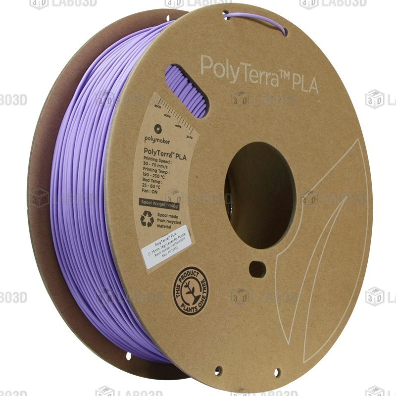 Polymaker PolyTerra - PLA - Lavender Purple - 1.75mm - 1 Kg Polymaker PolyTerra - PLA - Lavender Purple - 1.75mm - 1 Kg