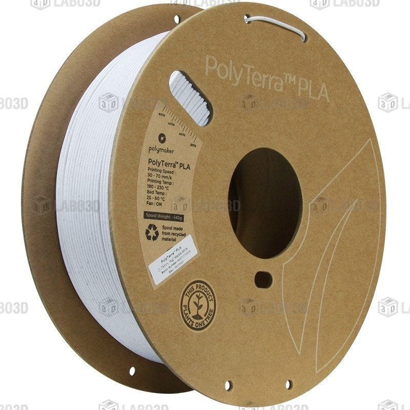 PolyTerra PLA Blanc coton - 1.75mm - 1 kg