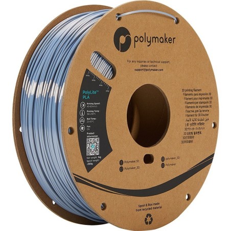 Polymaker PolyLite Silk - PLA - Silver - 1.75mm - 1 Kg