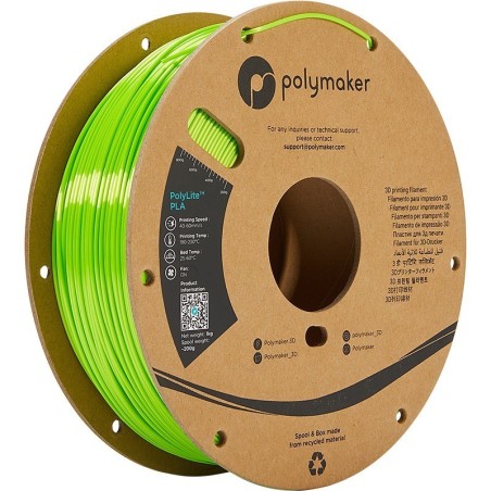 Polymaker PolyLite Silk - PLA - Lime - 1.75mm - 1 Kg