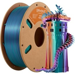Eryone - PLA Silk Triple-Color - Purple & Blue Green & Burnt Orange - 1.75mm - 1 Kg